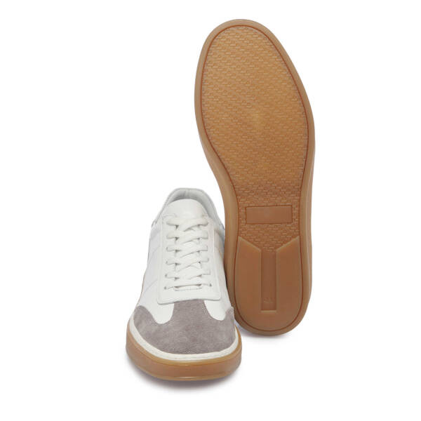 Gri Hakiki Süet Deri Erkek Sneaker - E25I1AY57351-N1Z - 4