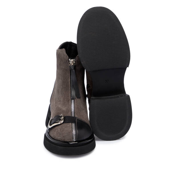 Gri Süet Deri Kadın Bot - K25K1BT68268-T86 - 4