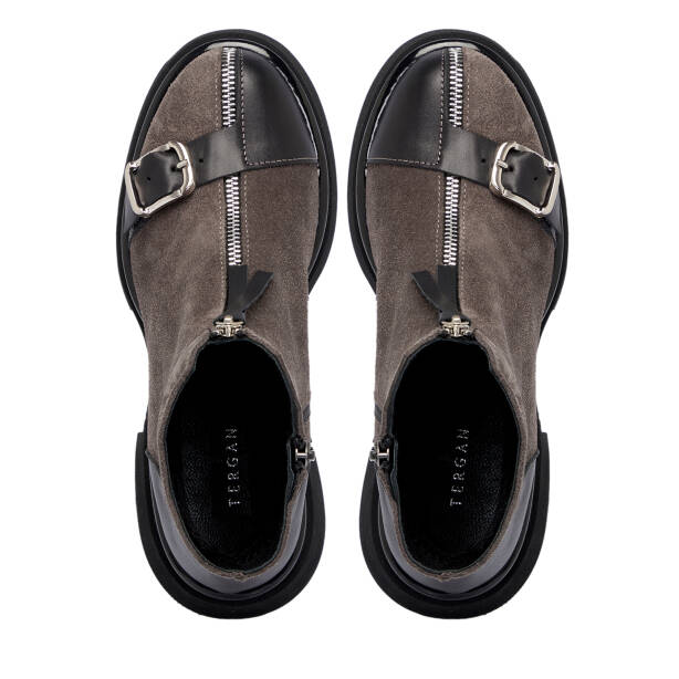 Gri Süet Deri Kadın Bot - K25K1BT68268-T86 - 5