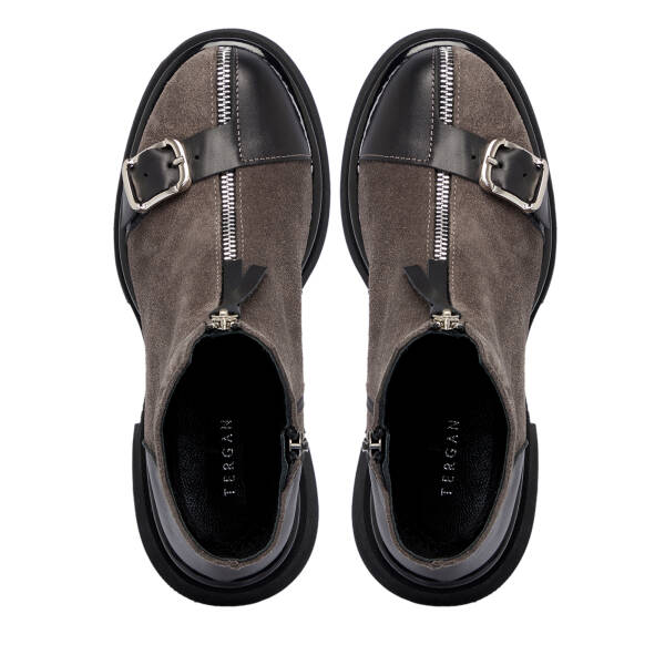 Gri Süet Deri Kadın Bot - K25K1BT68268-T86 - 5