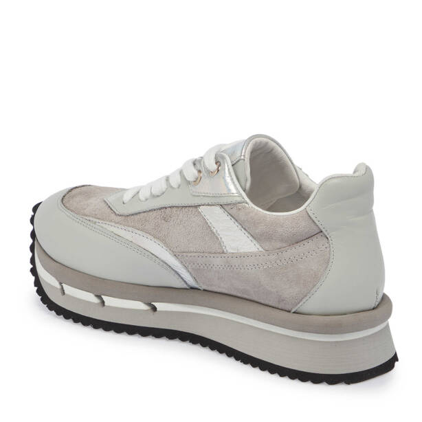 Gri Süet Deri Kadın Sneaker - K23S1AY66921-C11 - 2