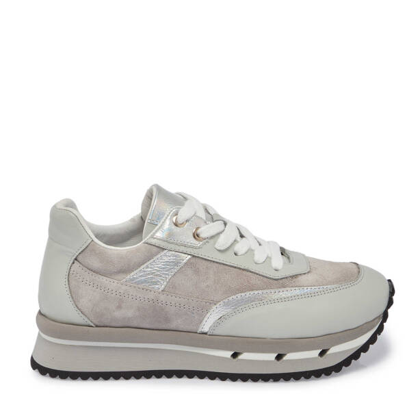 Gri Süet Deri Kadın Sneaker - K23S1AY66921-C11 - 3