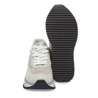  Gri Süet Deri Kadın Sneaker - K23S1AY66921-C11 - 4