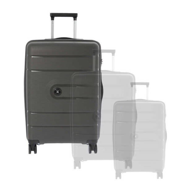 Gri Unisex Büyük Boy Valiz - S1SC00047528-T7E - 6