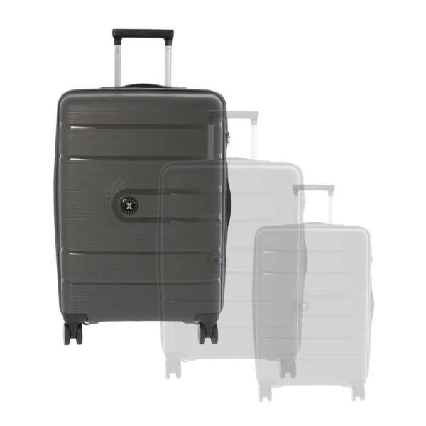 Gri Unisex Büyük Boy Valiz - S1SC00047528-T7E - 6