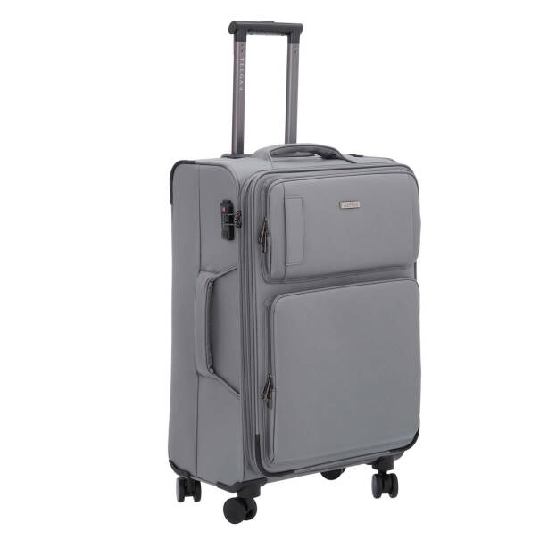 Gri Unisex Büyük Boy Valiz - S1SC00047928-D91 - Tergan