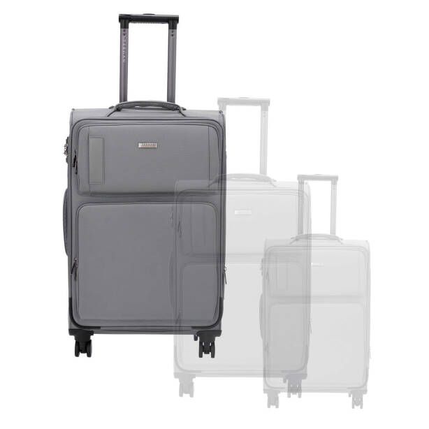 Gri Unisex Büyük Boy Valiz - S1SC00047928-D91 - Tergan