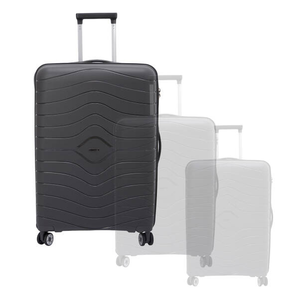 Gri Unisex Büyük Boy Valiz - S1SC00048228-T7E - 6