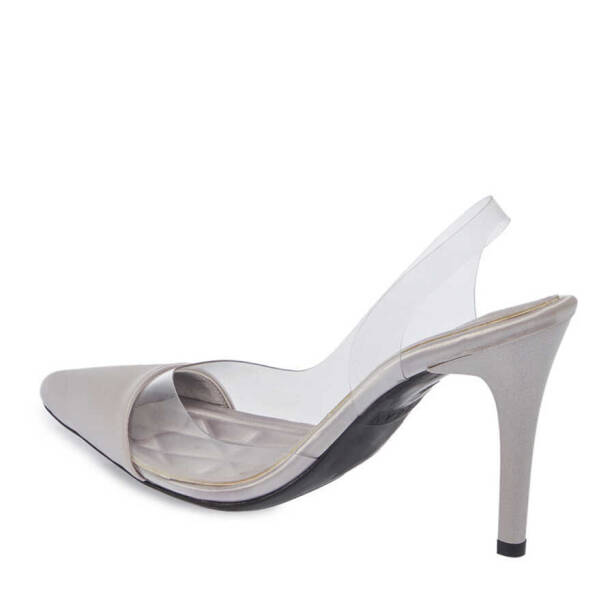 Gri Vegan - Tekstil Kadın Stiletto - K24I1AY67327-A14 - 2