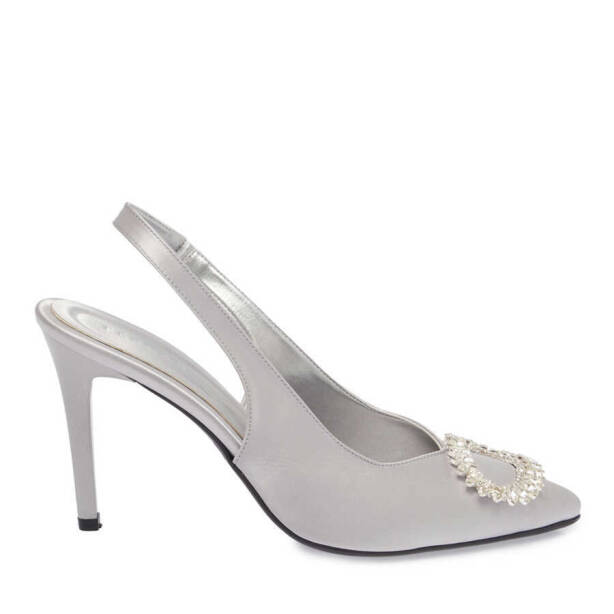 Gri Vegan - Tekstil Kadın Stiletto - K24I1AY67328-A14 - 3