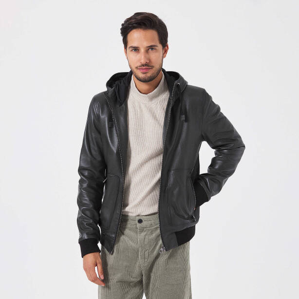 Haki Deri Erkek Deri Mont - E23KDM310502-R45 - 2