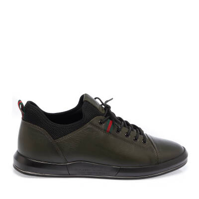 Haki Deri Erkek Sneaker - E23S1AY56401-H48 - 3
