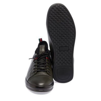 Haki Deri Erkek Sneaker - E23S1AY56401-H48 - 4