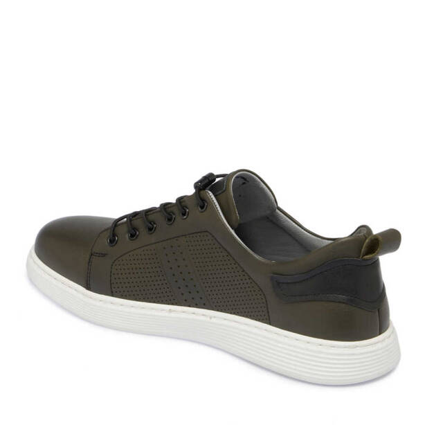 Haki Deri Erkek Sneaker - E24I1AY56608-H48 - 2