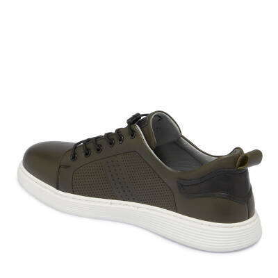 Haki Deri Erkek Sneaker - E24I1AY56608-H48 - 2