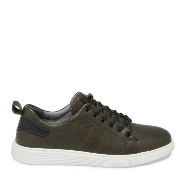 Haki Deri Erkek Sneaker - E24I1AY56608-H48 - 3