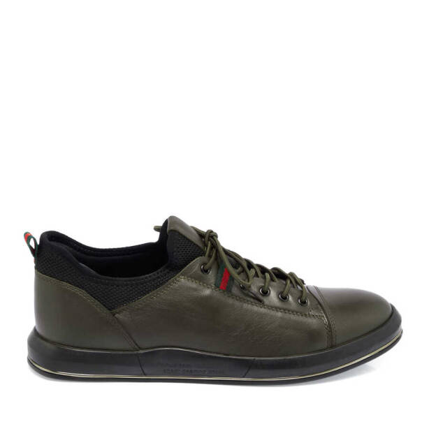 Haki Deri Erkek Sneaker - E24I1AY56623-H48 - 3
