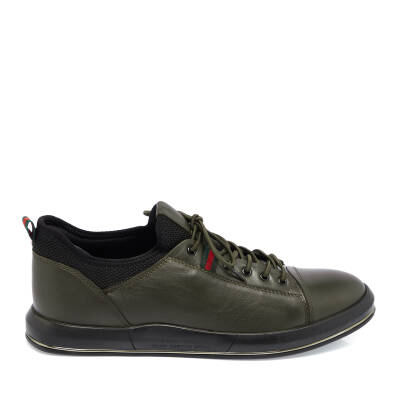 Haki Deri Erkek Sneaker - E24I1AY56623-H48 - 3