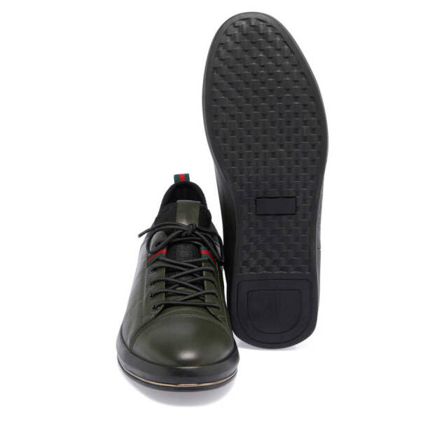 Haki Deri Erkek Sneaker - E24I1AY56623-H48 - 4