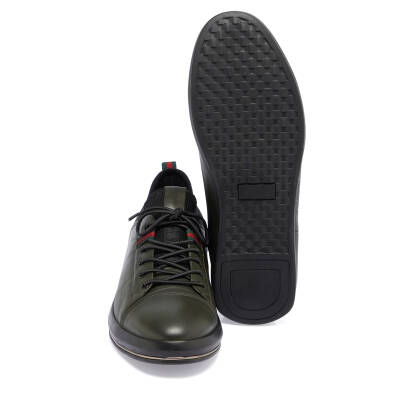 Haki Deri Erkek Sneaker - E24I1AY56623-H48 - 4