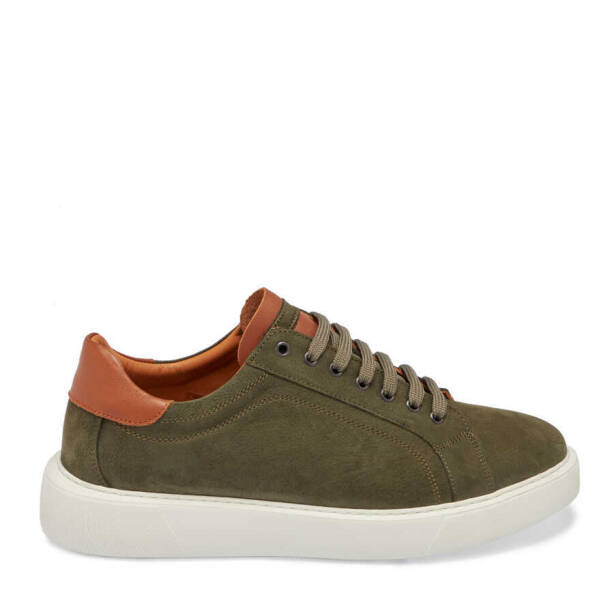 Haki Deri Erkek Sneaker - E24I1AY56844-H48 - 3
