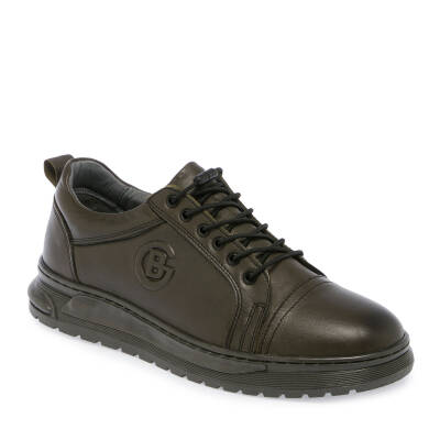 Haki Deri Erkek Sneaker - E24S1AY57008-H48 - 1