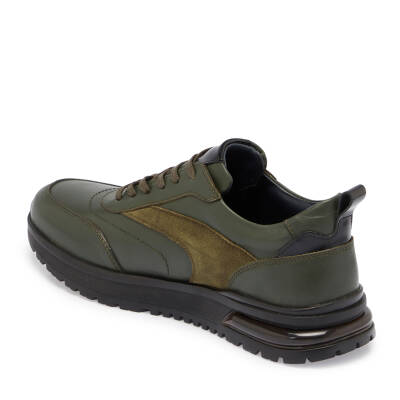 Haki Deri Erkek Sneaker - E24S1AY57026-H48 - 2