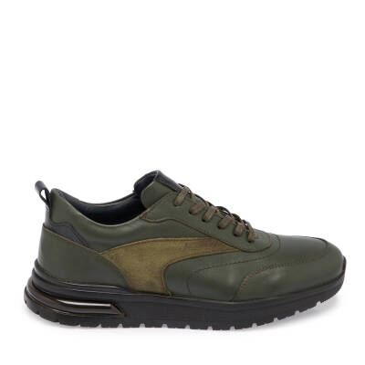 Haki Deri Erkek Sneaker - E24S1AY57026-H48 - 3
