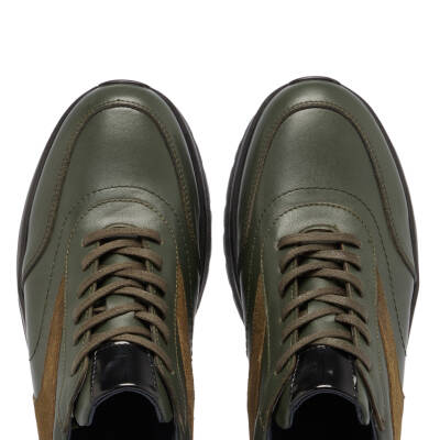 Haki Deri Erkek Sneaker - E24S1AY57026-H48 - 5
