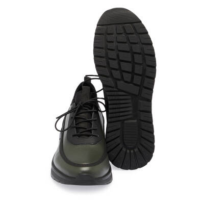 Haki Deri Erkek Sneaker - E24S1AY57027-H48 - 4