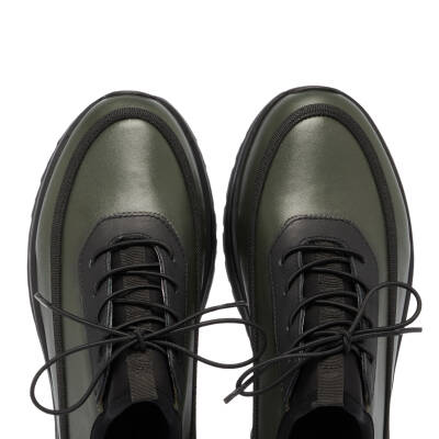 Haki Deri Erkek Sneaker - E24S1AY57027-H48 - 5