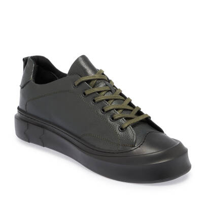 Haki Deri Erkek Sneaker - E24S1AY57136-H48 - 1