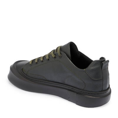 Haki Deri Erkek Sneaker - E24S1AY57136-H48 - 2