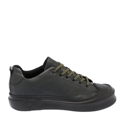 Haki Deri Erkek Sneaker - E24S1AY57136-H48 - 3