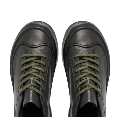 Haki Deri Erkek Sneaker - E24S1AY57136-H48 - 5