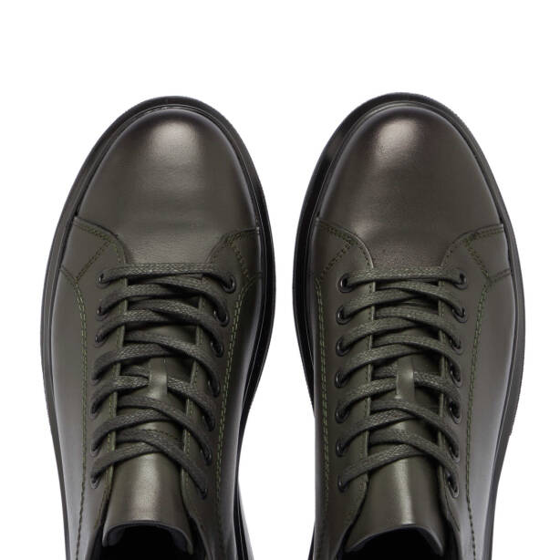 Haki Deri Erkek Sneaker - E24S1AY57140-H48 - Tergan