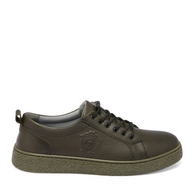 Haki Deri Erkek Sneaker - E25I1AY57166-H48 - 3