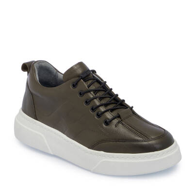 Haki Deri Erkek Sneaker - E25I1AY57167-H48 