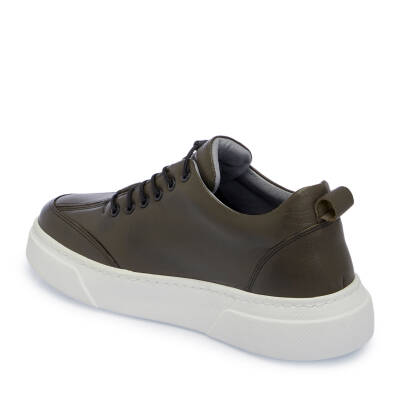 Haki Deri Erkek Sneaker - E25I1AY57167-H48 - 2