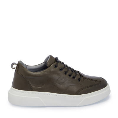 Haki Deri Erkek Sneaker - E25I1AY57167-H48 - 3