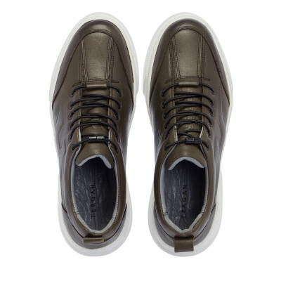 Haki Deri Erkek Sneaker - E25I1AY57167-H48 - 5
