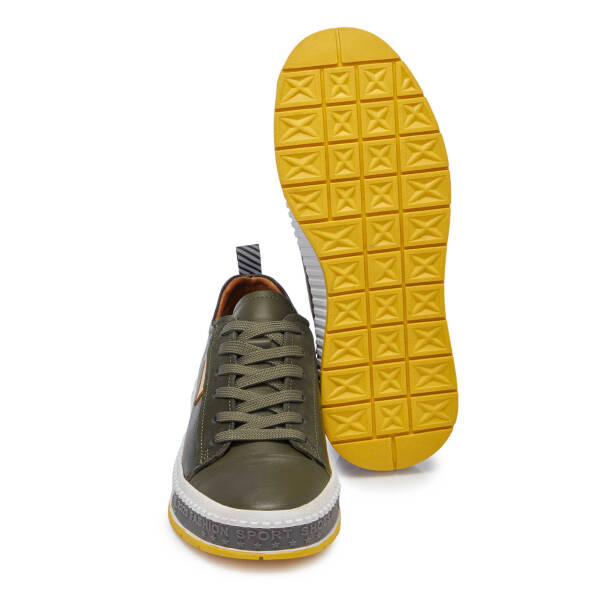 Haki Hakiki Deri Erkek Sneaker - E25I1AY57183-J3L - 4