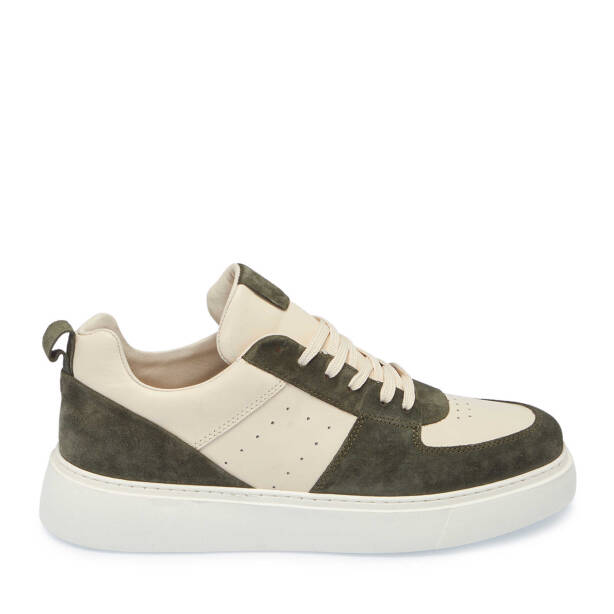 Haki Deri Erkek Sneaker - E25I1AY57284-H48 - 3