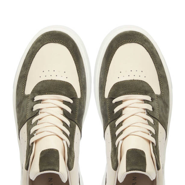 Haki Deri Erkek Sneaker - E25I1AY57284-H48 - 5