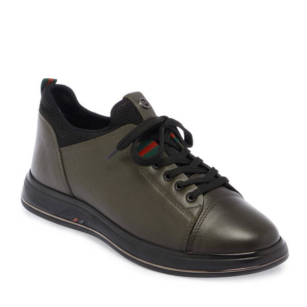 Haki Deri Erkek Sneaker - E25S1AY57384-H48 - 1