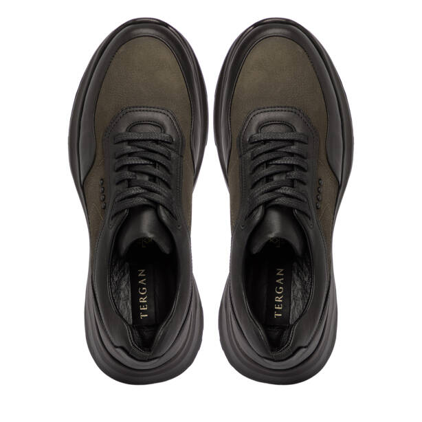 Haki Deri Erkek Sneaker - E25S1AY57439-G98 - 5