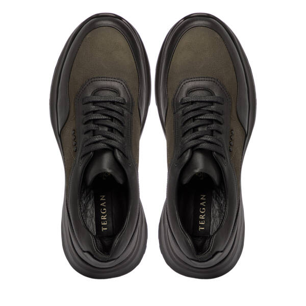 Haki Deri Erkek Sneaker - E25S1AY57439-G98 - 5