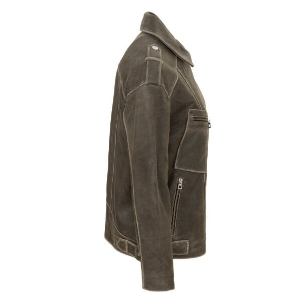 Haki Deri Kadın Deri Mont - K24KDM320457-R45 - Tergan