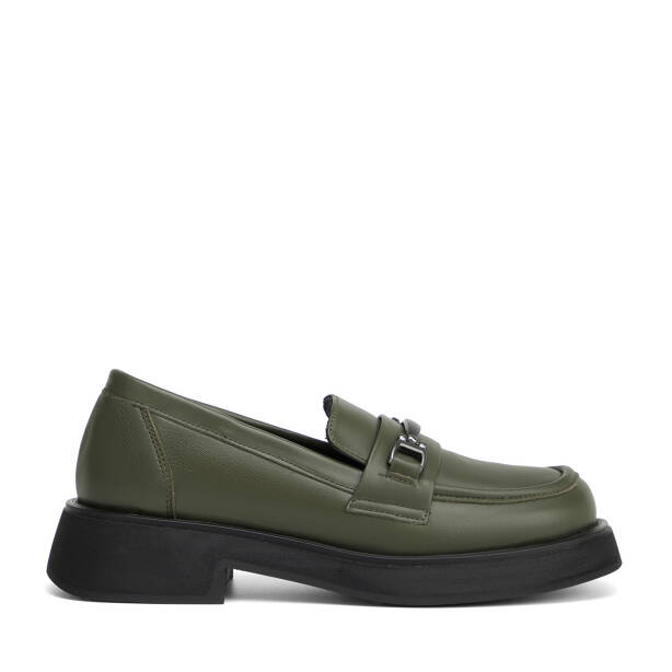 Haki Hakiki Deri Kadın Loafer - K25S1AY68178-H48 - 1