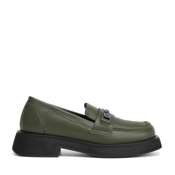 Haki Hakiki Deri Kadın Loafer - K25S1AY68178-H48 - 1